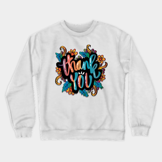 Thank you Crewneck Sweatshirt by Handini _Atmodiwiryo